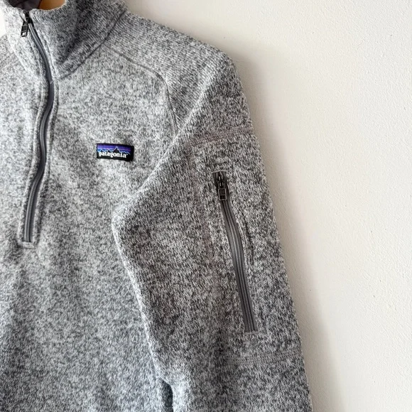 Patagonia - Women’s Better Sweater Quarter Zip Fleece Long Sleeve Top in  Gray - Picture 5 of 5